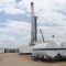 An oil rig used in drilling in the Lokichar basin - a part of the East African Rift System in Turkana County Kenya.